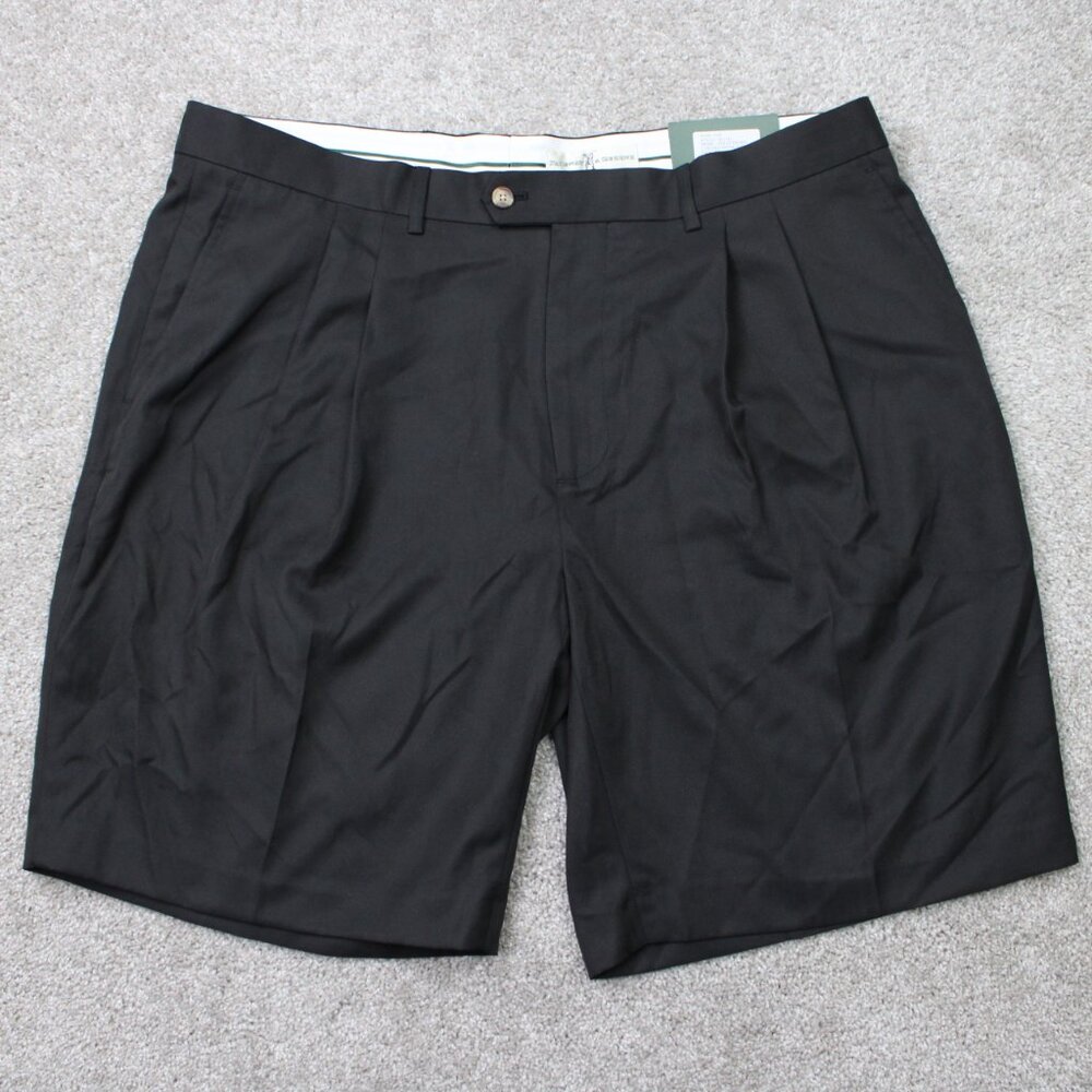 Fairway & Greene Shorts NWT Mens 40 Black‎ Cocona Micro Golf Pleated Polyester
